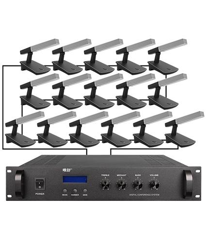 K-800-16 有线手拉手会议系统主机